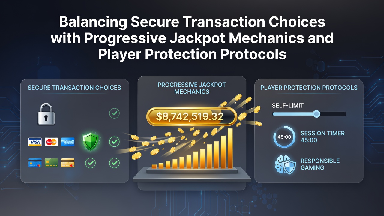Mobile screen showing a progressive jackpot meter alongside responsible gaming control settings and transaction confirmation prompts